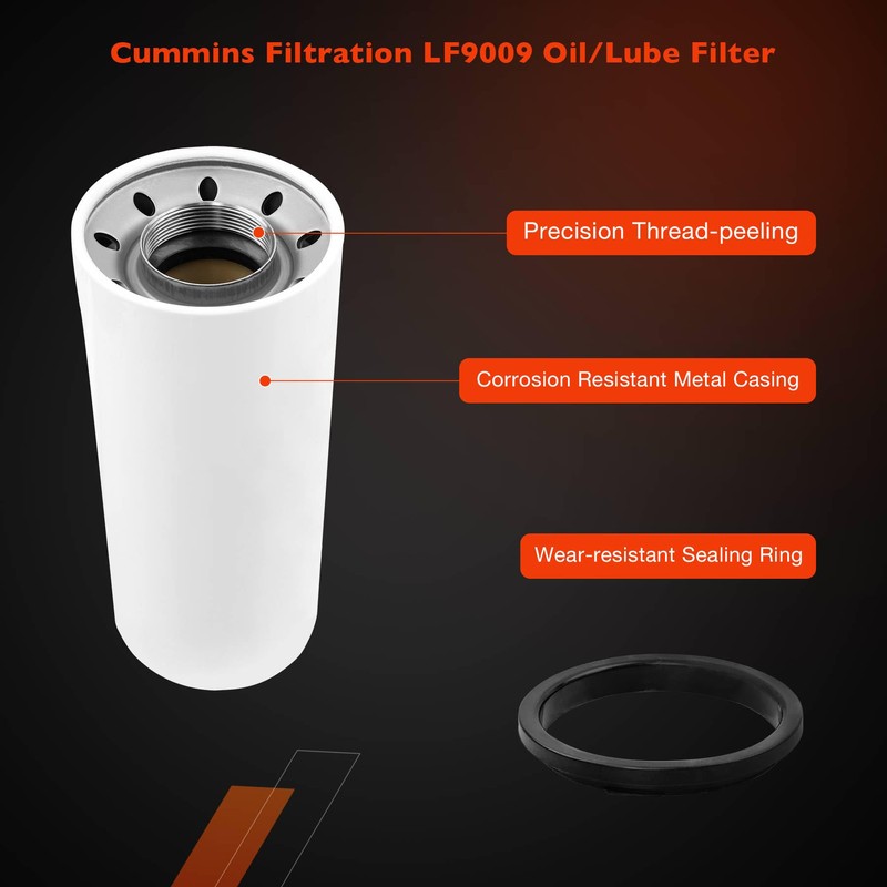 LF9009 Oil/Lube Filter Compatible With Cummins ISC 8.3L ISL/QSL 9.0L