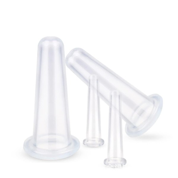 4Pcs Transparent Massage Cupping Set Facial Set for Face Silicone