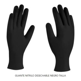 Derma Care Guante Nitrilo Desechable Color Negro Talla M Caja C/ 100 Pz