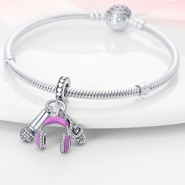 Pandach 925 Sterling Silver Charms for Bracelets Necklace with 5A CZ Stones Dangle Pendant Bead Jewelry Beads Gifts for Women