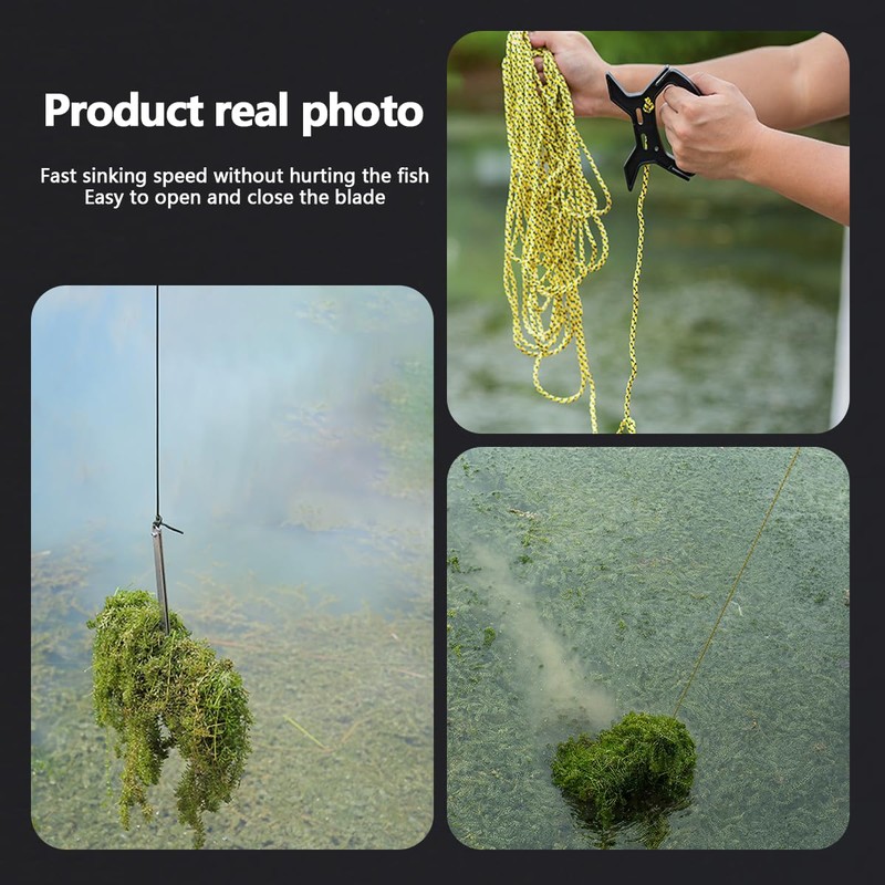 LNQ LUNIQI Aquatic Weed Cutter Stainless Steel Folding Weed Razor