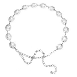 Mynoozi Metal Chain Belt, Women's Metal Waist Chain Belt, Adjustable Boho Waist Belt for Women, Alloy Chain, Fashion Body Link Chain Belt, One size, Precious Metal, 0