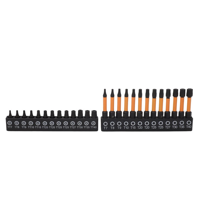 26Pcs Screwdriver Bit Star S2 Alloy Steel 1/4in Hex Shank