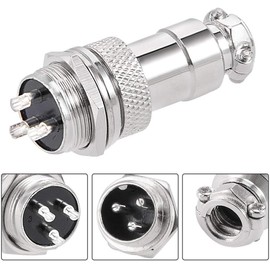 DollaTek 10Pcs Aviation Connector 16mm 3P 7A 125V GX16-3 Waterproof Male Female Panel Metal Aviation Wire Connector