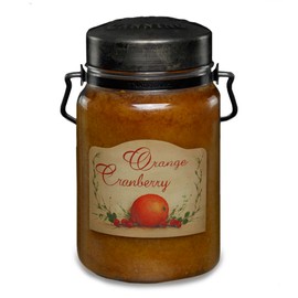 McCall’s Candles | Orange Cranberry | 26 oz Scented Candle | USA-Poured | Vintage Rustic Jar with Carrying Handle | Bright Citrus & Spiced Berry Fragrance
