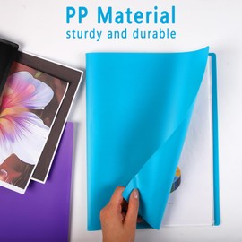 3 x 110 Pockets A4 Folder with Plastic Sleeves, A4 Display Folder, A4 Display Book, Presentation Folders for Individuals, School, Offices (3 Colours)