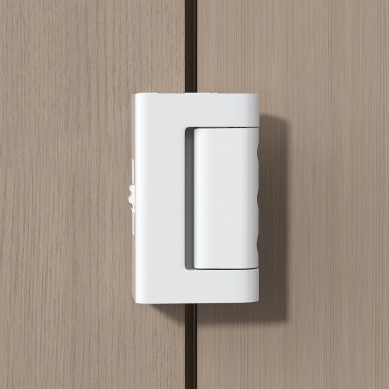 2 Set White Adjustable Portable Door Lock,Security Door Reinforcement Lock