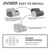 JIVINER Loveseat Recliner Covers, Jacquard 4 Piece Recliner Sofa Cover