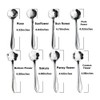 ERCENTURY Stainless Steel Tableware Flower Coffee Spoon, Tea Spoon, 8