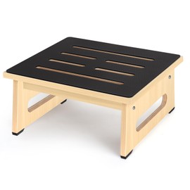 One Step Stool for Adults Seniors with Non-Slip Rubber Stepping Feet, Heavy Duty Platform Step Stools, 6.9 in Portable Bed Steps for High Beds for Bathroom, Bedroom, Kitchen & Kids Bedside Support