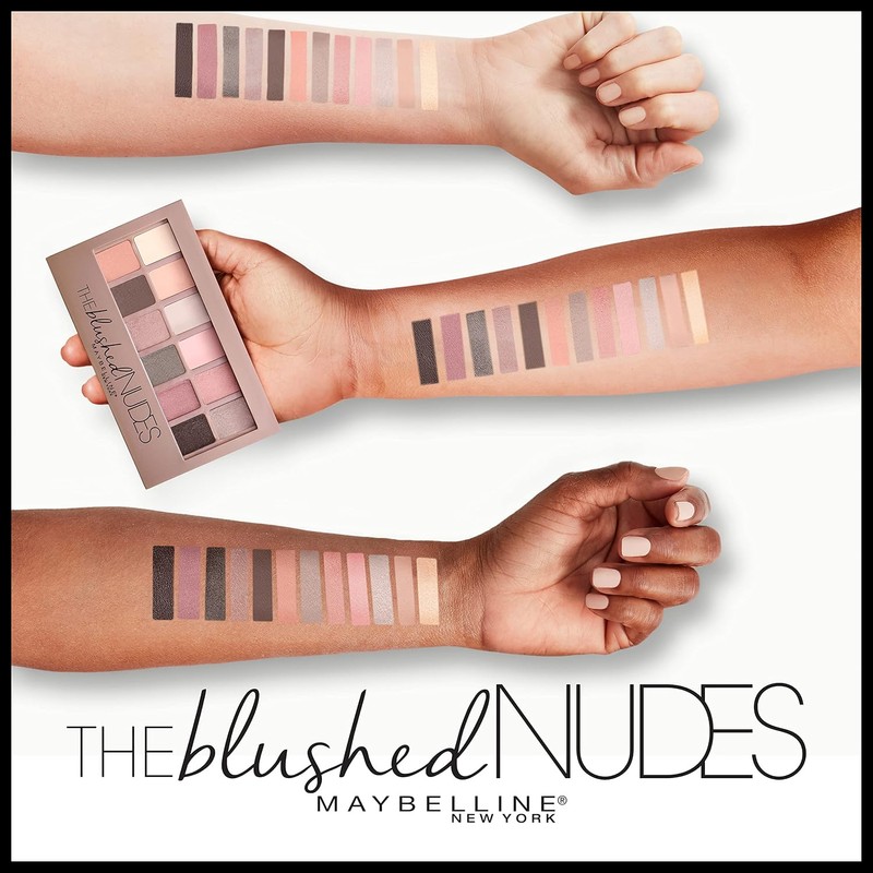 Maybelline Maquillaje Eye Shadow Palette The Blushed, color Rosas/Cafes