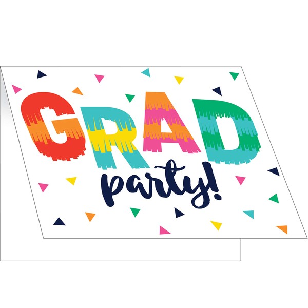 Creative Converting Fiesta Fun Invitations, 4" x 5", Multi-color