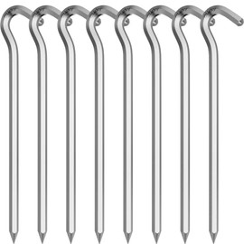 Tent Pegs 8 Pcs 7-inch Metal Camping Pegs