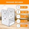 4"x4" Post Base Bracket (Internal 3.5"x3.5")，4 Pcs Stainless Steel Adjustable