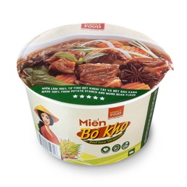 SIMPLY FOOD Instant Vietnamese Beef Stew Glass Noodles (Miến Bò Kho Tô) - 9 BOWLS/ 55g each – Delicious, Clear Glass Vermicelli Noodles in a Savory Beef Broth