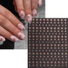 Stars Nail Art Stickers Nail Decals Black White Gold Silver