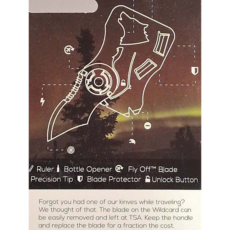 Wildcard Zootility tools WILDCARD wallet knife, new in original package,