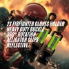 [ 2 Pack ] Firefighter Gloves Holder with Alligator Clips,
