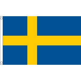 Sweden Flag 5 x 3 FT - 100% Polyester With Eyelets FlagSuperstore©