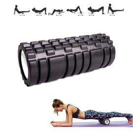 Foam Roller Fascia Roller - Foam Roller - Fitness Massage Roller for Trigger Point Massage in Back, Neck, Legs for Fascia Training with the Gymnastics Roller for Men Women 33 x 14 cm