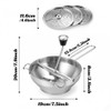 Volumoon Stainless Steel Strainer with 3 Strainer Insert Perforated Discs,