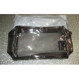 MAC 2 x MAC see through Clear Makeup Cosmetic Bag Pouch, Travel Toiletry Case, NEW