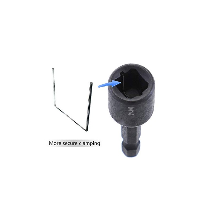 ExcLent 7pcs M4-M14 1/4" Hex Shank M4-M14 Tap Adapter for