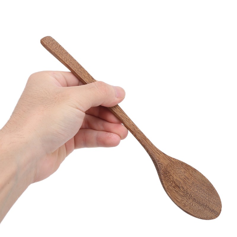 5Pcs Wooden Spoons Burr Free Sturdy Durable Light Heat Resistant