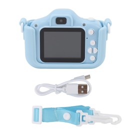 Digital Camera 48MP 1080P HD Front and Rear Dual Lens 2 Inch IPS Screen 8X Zoom Cute Compact Camera with Games for Travel Photography Blue