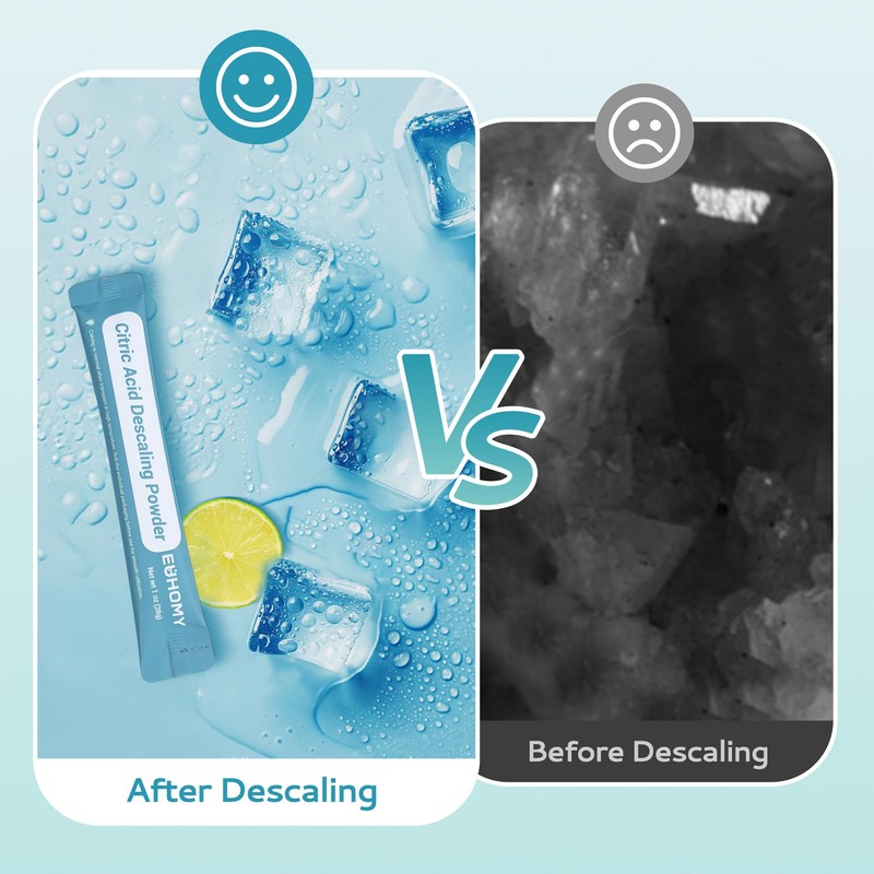 EUHOMY Ice Maker Cleaner & Descaler | 4 Use &