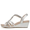 LifeStride Womens Miami Wedge Sandal Silver Metallic 8.5 M