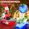 Kalolary 15FT Long Christmas Inflatables Fishing Santa Claus, Santa Inflatables