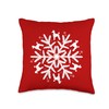 Snowflake Christmas Poodle Throw Pillow