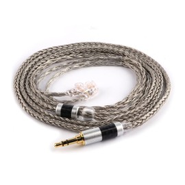 Tripowin Zonie 16 Core Silver Plated Cable & SPCHIFI Earphone Upgrade Cable (3.5mm-QDC, Grey)