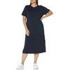 The Drop Women's Cora T-Shirt Midi Dress, Black, XXL, Plus