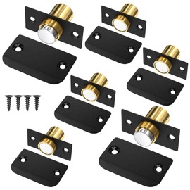 Ball Catch Door Hardware Jiayi 6 Pack Magnetic Ball Catch Top of French Door Roller Latch Adjustable Roller Catch Drive in for Invisible Pantry Bedroom