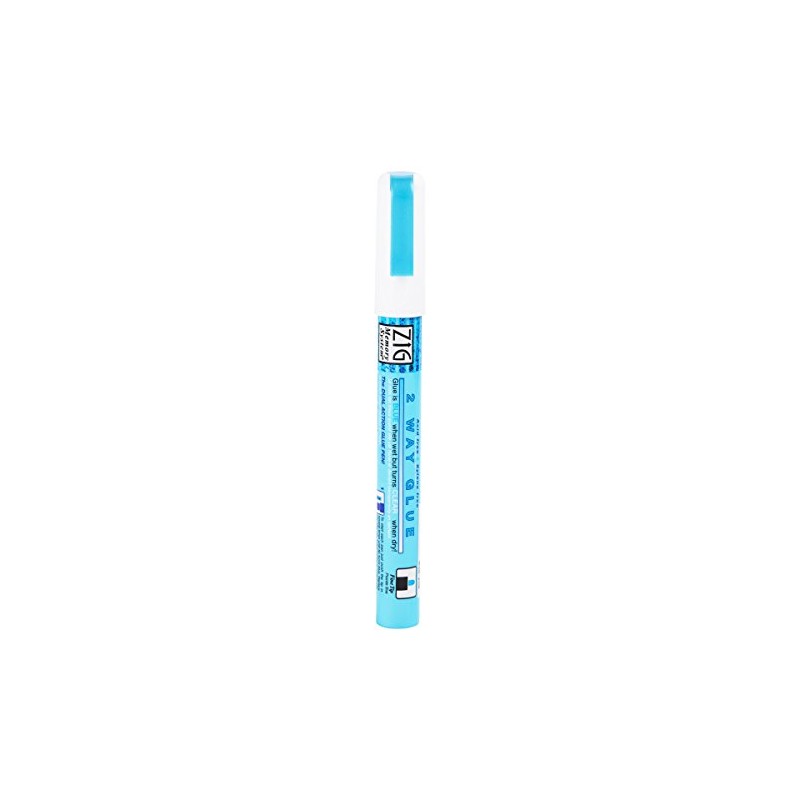Zig 2 Way Glue Pen - 2mm Fine Tip, Blue