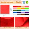 Eppingwin 60 PCS Red Felt, 4"x4" Felt Sheets, Soft Felt