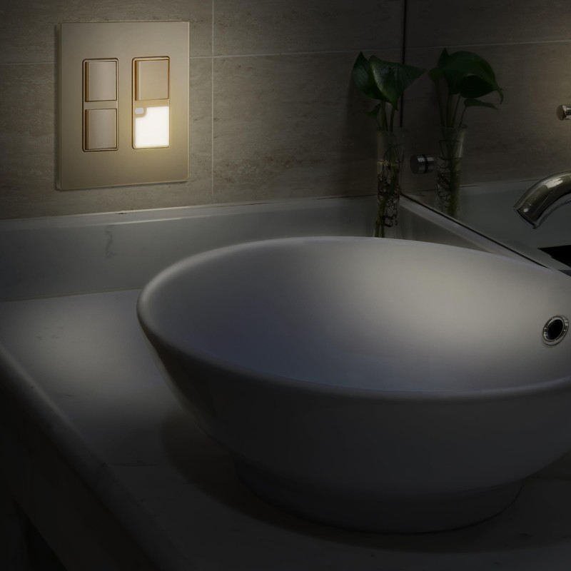 TOPGREENER 3-Way Decorator Switch with Guide Light, Gold