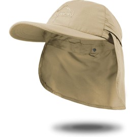 normani Savannah Summer Cap with Roll-Up Neck Protection, khaki, 61