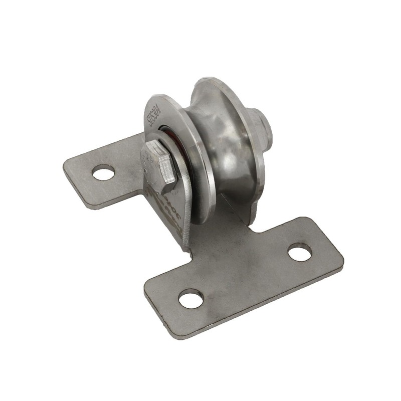 Heyous Bearing Four Hole Pulley Stainless Steel Roller Track Fixed