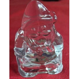 H&D kanpura Santa Claus Tealight Holder Glass Candle Holder