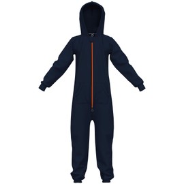 GRADNETZ Children's Jumpsuit Made of Organic Cotton for Boys and Girls with Hood Jumpsuit Onesie Kids Organic Cotton, navy