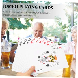 TOYANDONA 1 Set Giant Playing Cards Jumbo Playing Cards Poker Huge Playing Cards for Fun Decorate Oversized