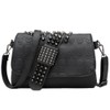 RainboSee Women Punk Skull Shoulder Top-Handle Bag Rivet Purse Handbag