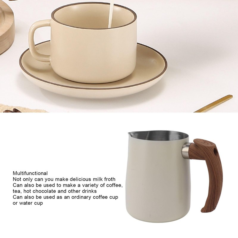 Milk Frothing Pitcher, 20/34oz Stainless Steel Steaming Pitchers Scale Coffee
