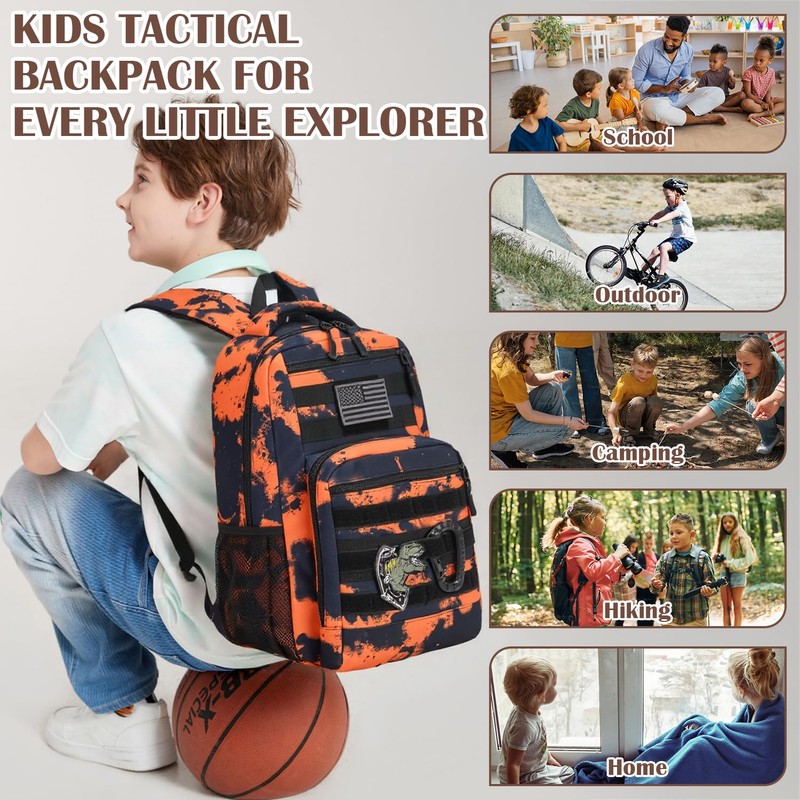 Tactical Backpack Army Molle Bookbag Military Backpack for Outdoor, Camping,