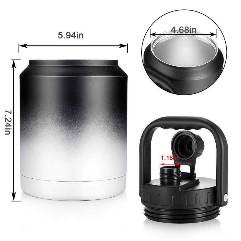 Sursip 128oz/64oz Water Jug Lids Covers,Fit for 4.7 inch Wide