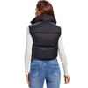 Fuinloth Women's Padded Vest, High Stand Collar Lightweight Zip Crop