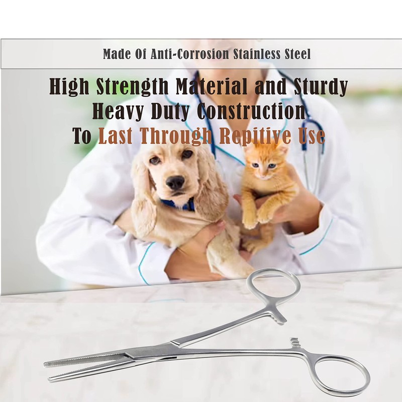 Dog Pet Ear/Nose Hair Puller Grooming Hemostat Locking Forceps Pliers,